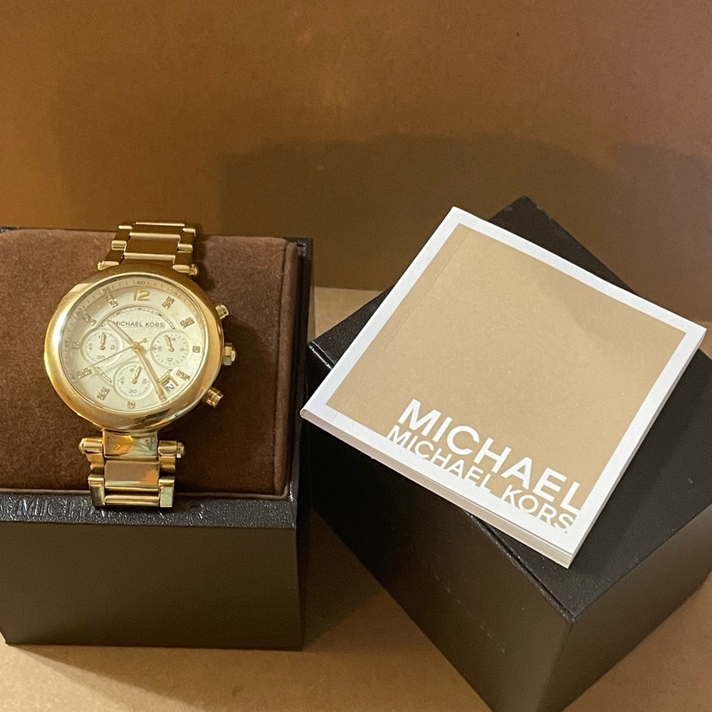 Michael Kors MK-5701/ Chronograph Parker Gold&Crystal